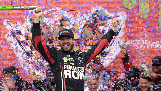 Sept. 17: Martin Truex Jr. wins the Turtles 400 at Chicagoland Speedway, the first race of the 10-race playoffs.
