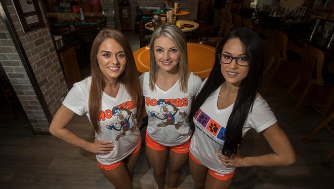 From left, Mariah Materiale, 22, of Cape Coral, Camri Campbell, 20, of Fort Myers and Hailey Slobodzian, 22, of South Fort Myers, will all be heading to Las Vegas to represent their respective Hooters locations in the 21st Annual Hooters International Pageant.
