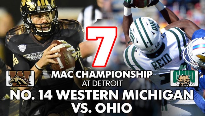 7. MAC Championship (Detroit): No. 14 Western Michigan vs. Ohio (Friday at 7 p.m. ET, ESPN2)