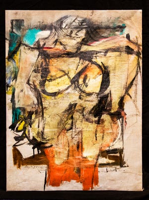 This painting, “Woman-Ochre,” by artist Willem de Kooning, was stolen from the University of Arizona Museum of Art in Tucson in 1985. It was recovered in August 2017 at a New Mexico antiques shop.