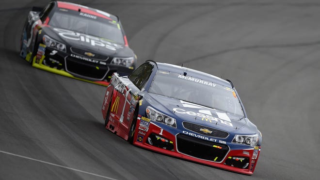 Following Sunday's race at Michigan International Speedway, Jamie McMurray, front, would be the last driver to make the Chase for the Sprint Cup, while Kasey Kahne would be on the outside looking in.