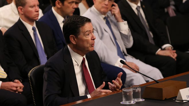 James Comey before the Senate Intelligence Committee on June 8, 2017.