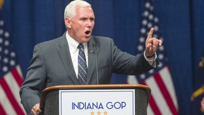Gov. Mike Pence, who earlier this month spoke at the Indiana Republican Convention and urged voters to support Donald Trump, declined to say how he would respond if asked to become Trump's running mate.