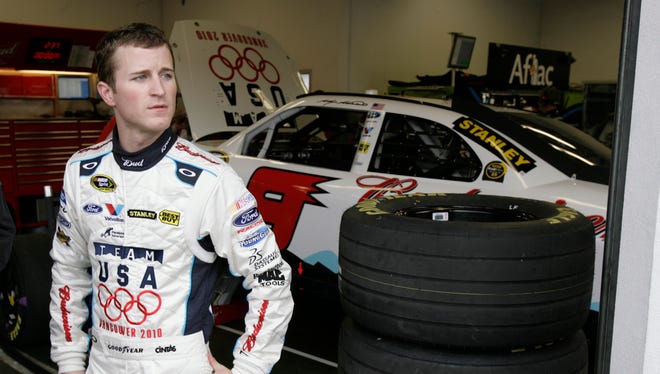 Kasey Kahne spotlighted the 2010 Team USA Vancouver Winter Olympic team on his uniform and car during Speedweeks at Daytona International Raceway in February of 2010.