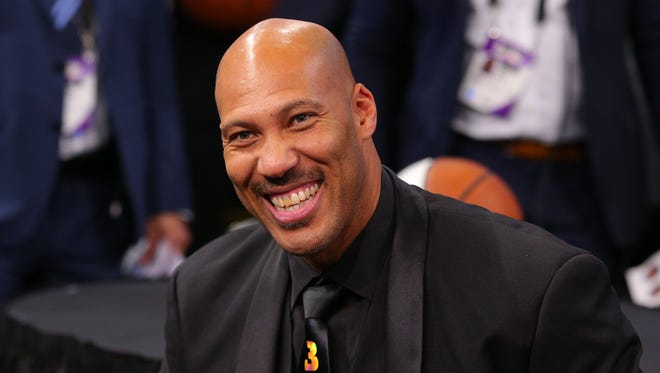 LaVar Ball, the father of NBA prospect Lonzo Ball (not pictured), in attendance before the first round of the 2017 NBA Draft.
