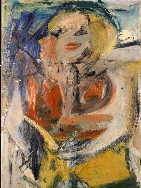 This portrait of Marilyn Monroe by Willem de Kooning is part of an exhibit at the Smithsonian museum in Washington.