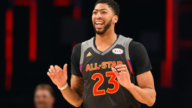 Western Conference forward Anthony Davis of the New Orleans Pelicans (23) was named All Star Game MVP.