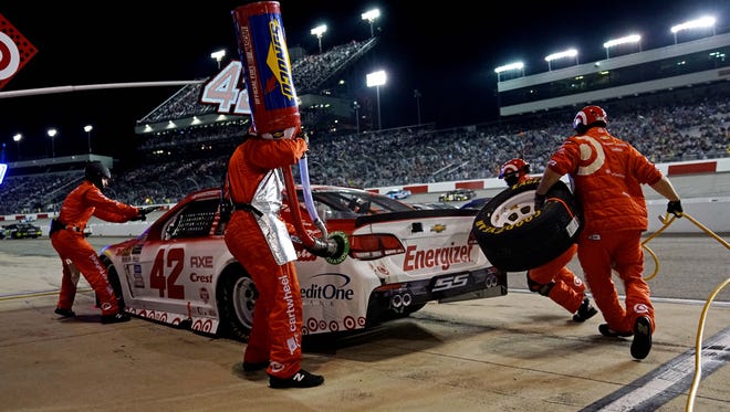 Sept. 9: Kyle Larson won the Federated Auto Parts 400, thanks to the fastest pit stop before an overtime finish.
