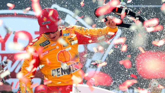 April 30: Joey Logano wins the Toyota Owners 400 at Richmond International Raceway.