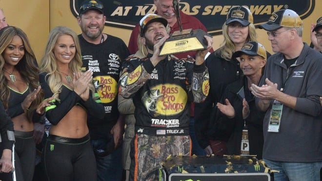 Oct. 22: Martin Truex Jr. wins the Hollywood Casino 400 at Kansas Speedway.