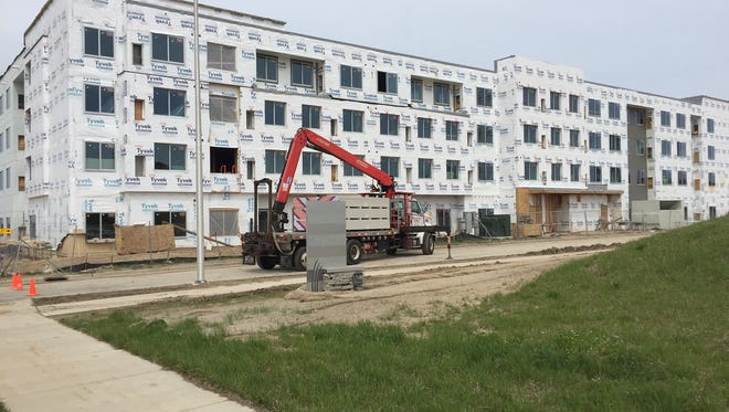 A Residence Inn in Wauwatosa, shown under construction earlier this year, opens on Tuesday.