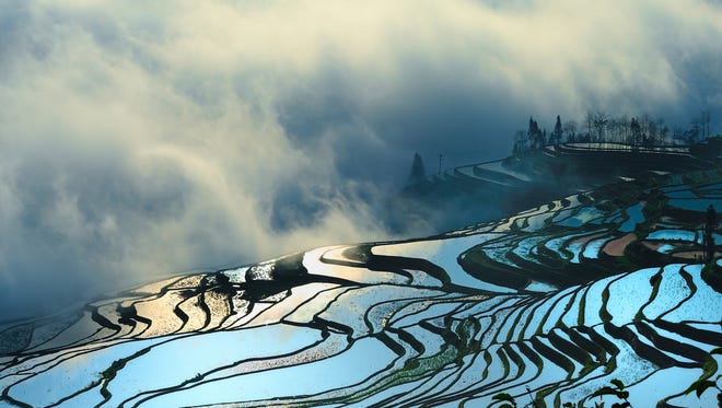 Clouds,sunshine and terraces in Yunnan