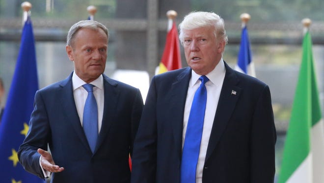 President Trump and European Council President Donald Tusk