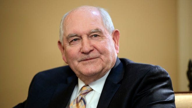 Former Georgia governor Sonny Perdue attends a meeting on Capitol Hill on Feb. 1, 2017.