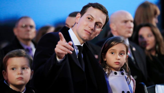 Kushner and his children, watch the National Christmas Tree lighting ceremony at the Ellipse near the White House, in Washington on Nov. 30, 2017.