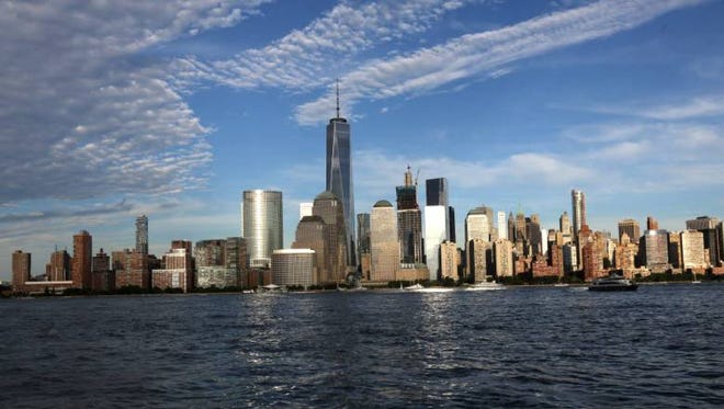 The downtown Manhattan skyline as seen on Aug. 18, 2016.