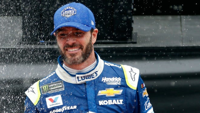 April 24: Jimmie Johnson wins the Food City 500 at Bristol Motor Speedway.