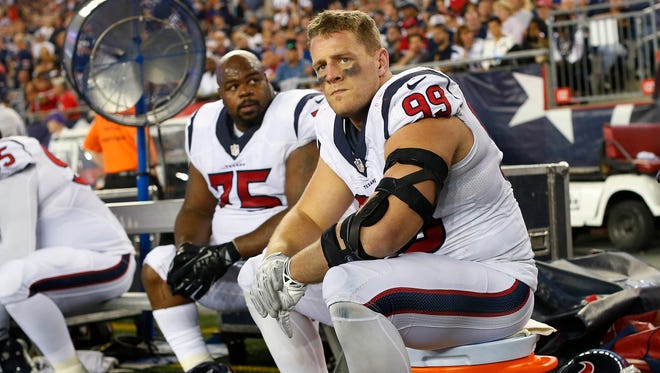J.J. Watt, DE, Texans: Re-injured back, likely out for the season,