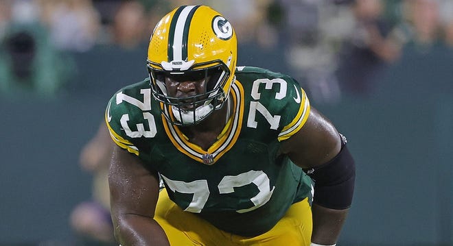 Tackle Yosh Nijman appeared in 67 games over the last four years. Packers signed him as an undrafted free agent out of college in 2019. Age: 28.